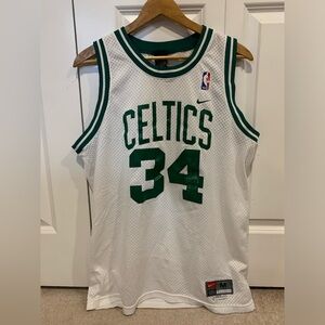 Vintage Nike Team Celtics Paul Pierce Jersey Medium Length +2 White Green